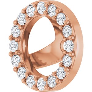 14K Rose 1/4 CTW Lab-Grown Diamond Halo-Style Earring Jackets