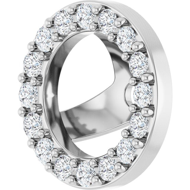 14K White 1/4 CTW Lab-Grown Diamond Halo-Style Earring Jackets