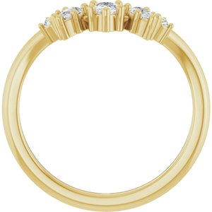 14K Yellow 3/8 CTW Lab-Grown Diamond Contour Band