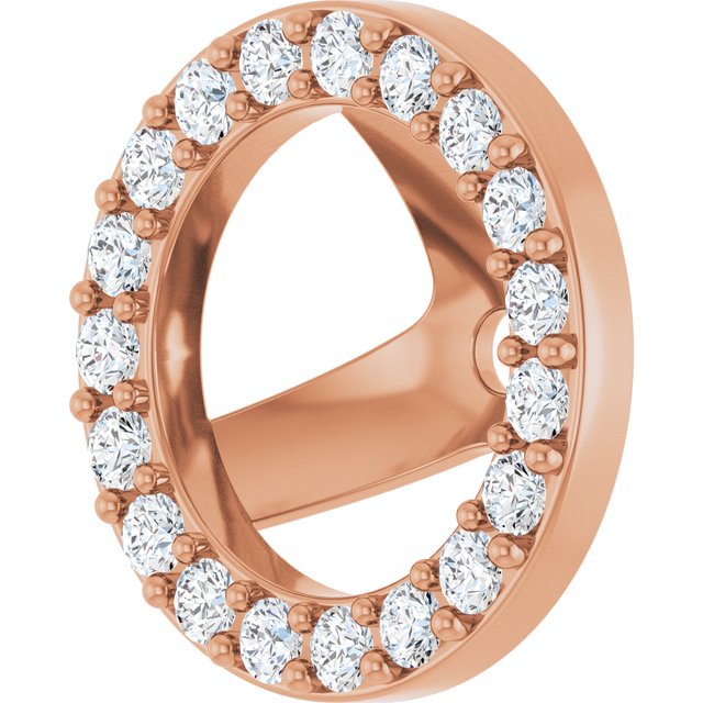 14K Rose 1/4 CTW Lab-Grown Diamond Halo-Style Earring Jackets