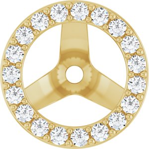 14K Yellow 1/4 CTW Lab-Grown Diamond Halo-Style Earring Jackets