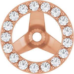 14K Rose 1/4 CTW Lab-Grown Diamond Halo-Style Earring Jackets