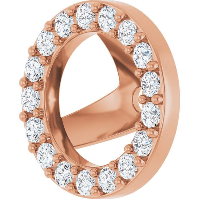 14K Rose 1/4 CTW Lab-Grown Diamond Halo-Style Earring Jackets