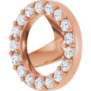 14K Rose 1/4 CTW Lab-Grown Diamond Halo-Style Earring Jackets