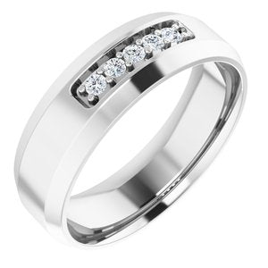 14K White 1/6 CTW Lab-Grown Diamond Band