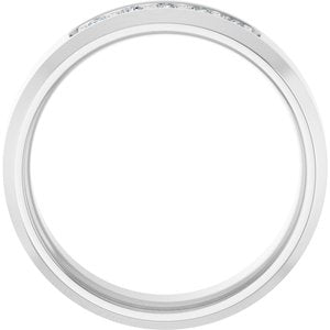 14K White 1/6 CTW Lab-Grown Diamond Band
