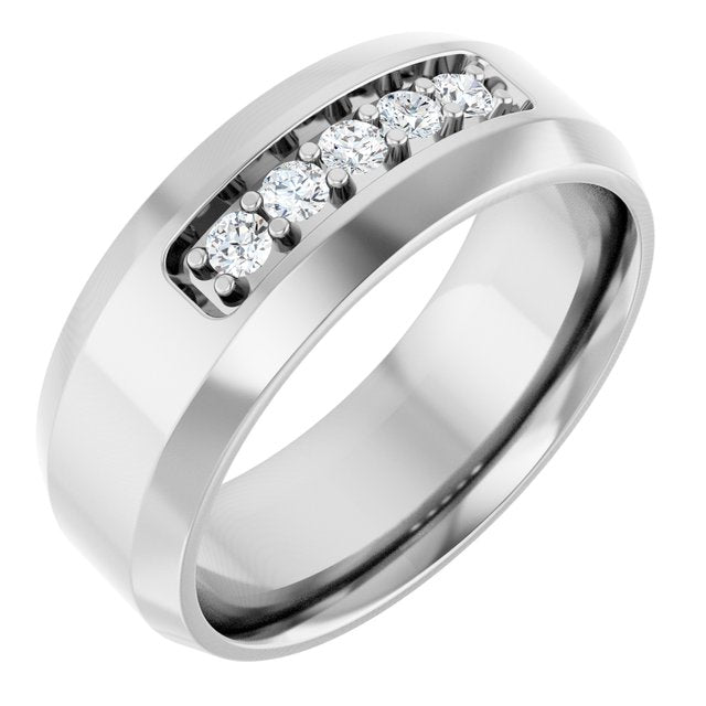 14K White 1/6 CTW Lab-Grown Diamond Band