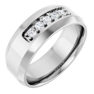 14K White 1/6 CTW Lab-Grown Diamond Band