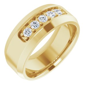 14K Yellow 1/6 CTW Lab-Grown Diamond Band