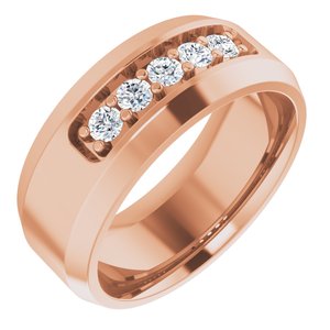 14K Rose 1/6 CTW Lab-Grown Diamond Band