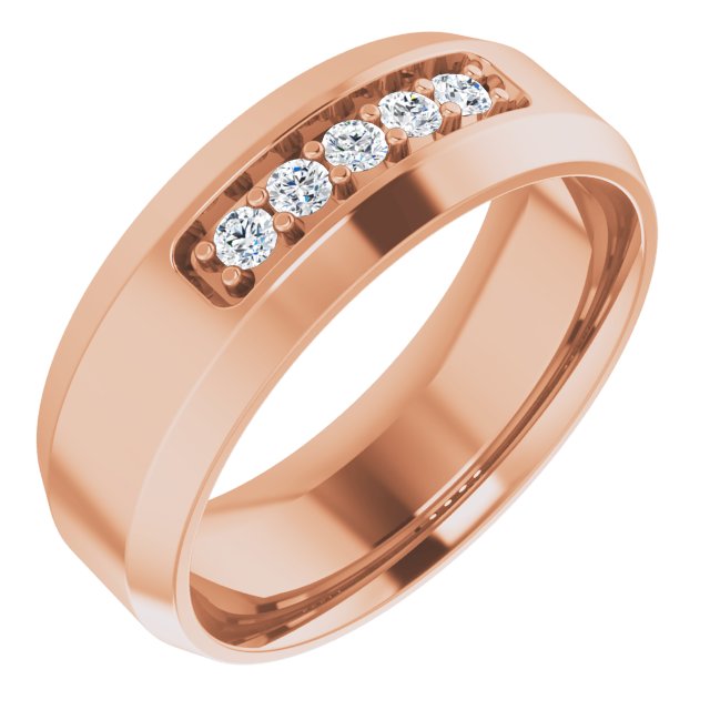 14K Rose 1/6 CTW Lab-Grown Diamond Band