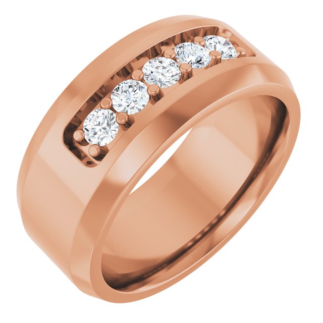 14K Rose 1/2 CTW Lab-Grown Diamond Band