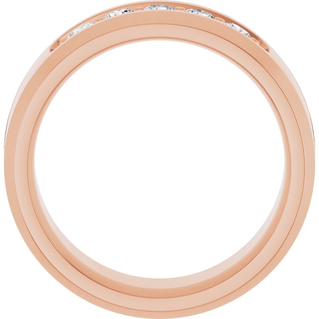 14K Rose 1/2 CTW Lab-Grown Diamond Band