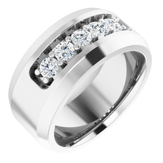 14K White 1/2 CTW Lab-Grown Diamond Band