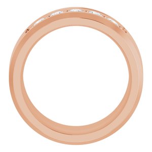 14K Rose 1/2 CTW Lab-Grown Diamond Band