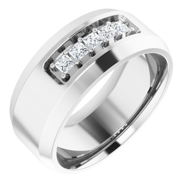 14K White 1/5 CTW Lab-Grown Diamond Band