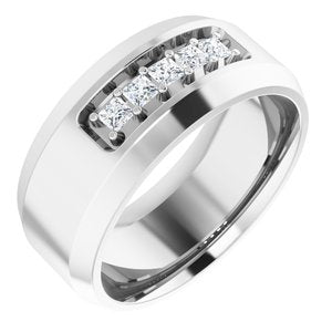 14K White 1/5 CTW Lab-Grown Diamond Band