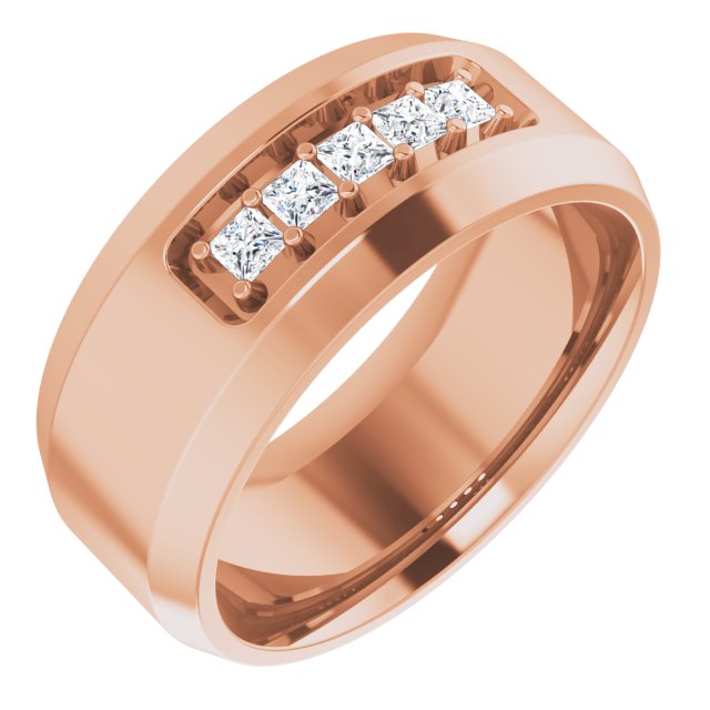 14K Rose 1/5 CTW Lab-Grown Diamond Band