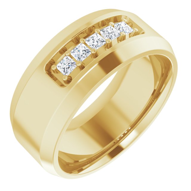 14K Yellow 1/5 CTW Lab-Grown Diamond Band