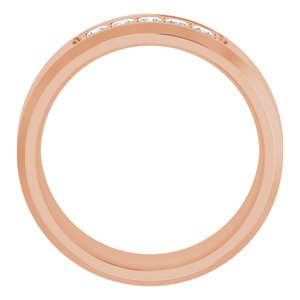 14K Rose 1/5 CTW Lab-Grown Diamond Band