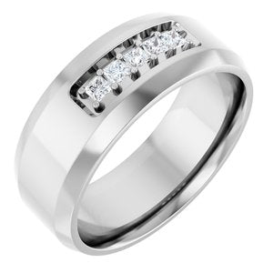 14K White 1/5 CTW Lab-Grown Diamond Band
