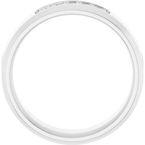 14K White 1/5 CTW Lab-Grown Diamond Band
