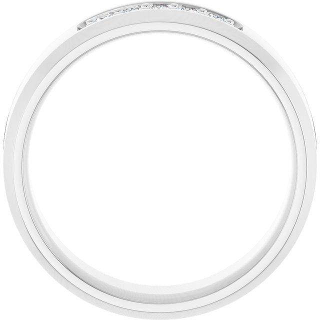 14K White 1/5 CTW Lab-Grown Diamond Band
