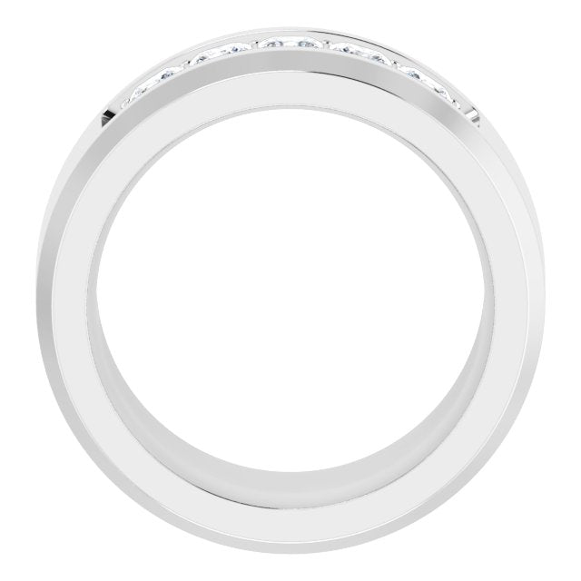 14K White 3/4 CTW Lab-Grown Diamond Band
