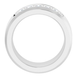 14K White 3/4 CTW Lab-Grown Diamond Band