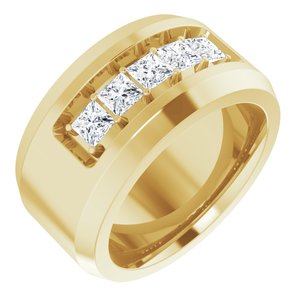 14K Yellow 3/4 CTW Lab-Grown Diamond Band