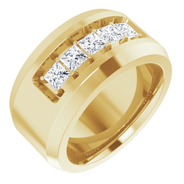 14K Yellow 3/4 CTW Lab-Grown Diamond Band