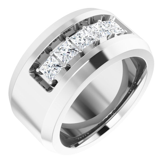 14K White 3/4 CTW Lab-Grown Diamond Band