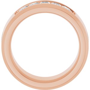 14K Rose 3/4 CTW Lab-Grown Diamond Band