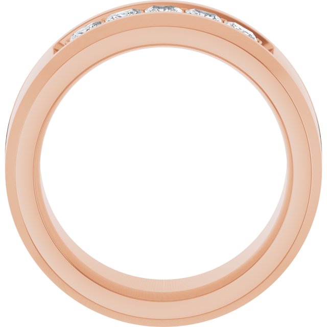 14K Rose 3/4 CTW Lab-Grown Diamond Band