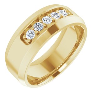 14K Yellow 1/6 CTW Lab-Grown Diamond Band
