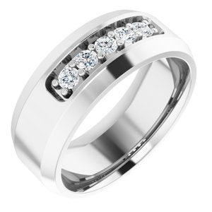 14K White 1/6 CTW Lab-Grown Diamond Band