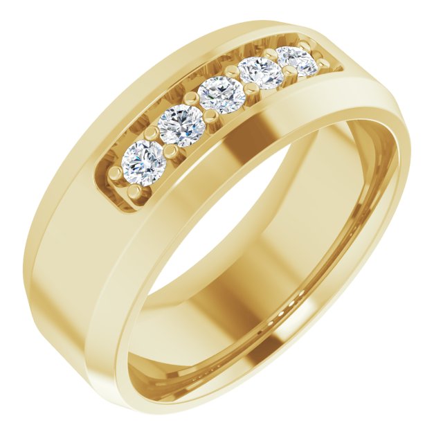 14K Yellow 1/6 CTW Lab-Grown Diamond Band