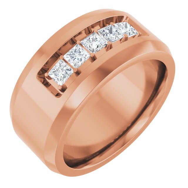 14K Rose 3/4 CTW Lab-Grown Diamond Band