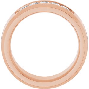 14K Rose 3/4 CTW Lab-Grown Diamond Band