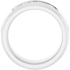 14K White 3/4 CTW Lab-Grown Diamond Band