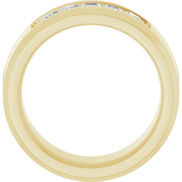 14K Yellow 3/4 CTW Lab-Grown Diamond Band