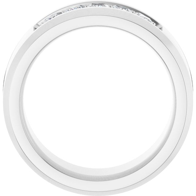 14K White 3/4 CTW Lab-Grown Diamond Band