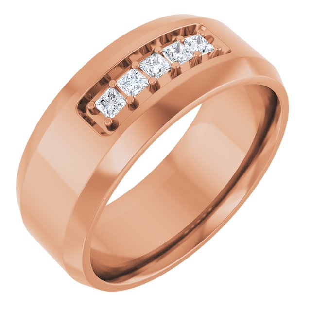 14K Rose 1/5 CTW Lab-Grown Diamond Band