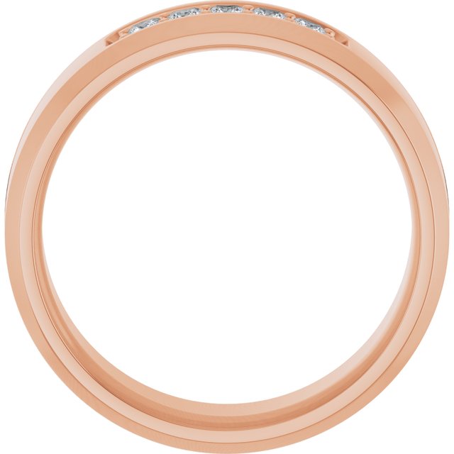 14K Rose 1/5 CTW Lab-Grown Diamond Band