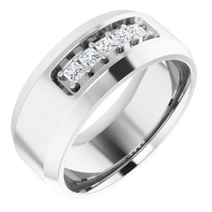 14K White 1/5 CTW Lab-Grown Diamond Band
