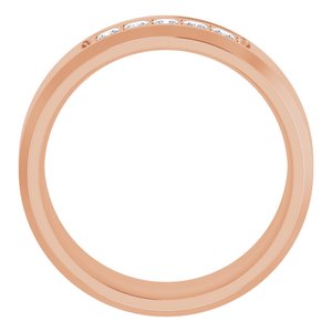 14K Rose 1/5 CTW Lab-Grown Diamond Band