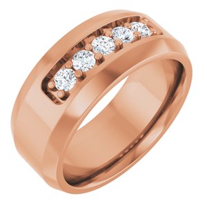 14K Rose 1/6 CTW Lab-Grown Diamond Band