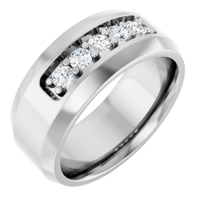 14K White 1/6 CTW Lab-Grown Diamond Band