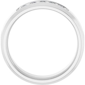 14K White 1/6 CTW Lab-Grown Diamond Band