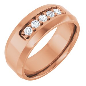 14K Rose 1/6 CTW Lab-Grown Diamond Band